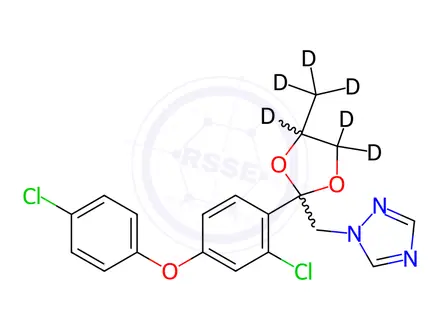 Chemical structure of Difenoconazole-d6