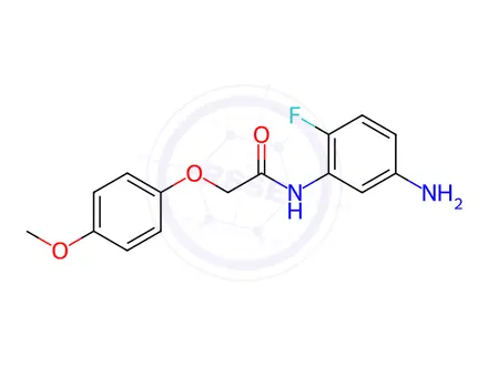 Chemical structure of N-(5-Amino-2-fluorophenyl)-2-(4-methoxyphenoxy)-acetamide