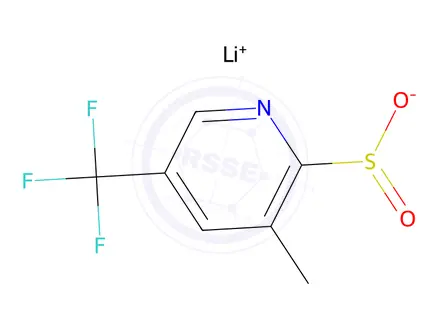 Chemical structure of lithium(1+) ion 3-methyl-5-(trifluoromethyl)pyridine-2-sulfinate