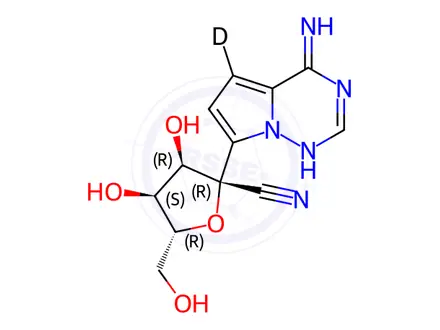 Chemical structure of Remdesivir Related Compound 6-d1 (GS-441524-d1)