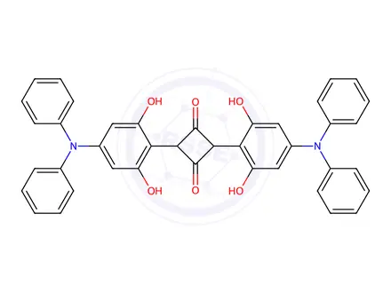 Chemical structure of 2,4-Bis[4-(<I>N</I>,<I>N</I>-diphenylamino)-2,6-dihydroxyphenyl]squaric acid