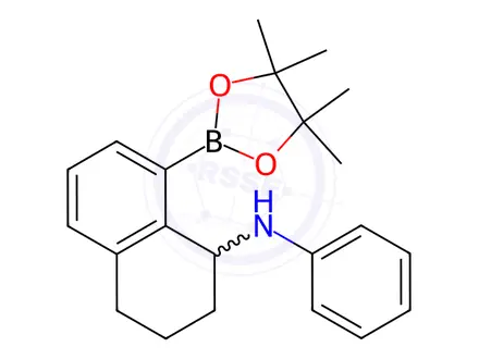 Chemical structure of 1-Naphthalenamine, 1,2,3,4-tetrahydro-N-phenyl-8-(4,4,5,5-tetramethyl-1,3,2-dioxaborolan-2-yl)-