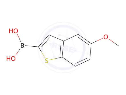 Chemical structure of (5-methoxybenzothiophen-2-yl)boronic acid