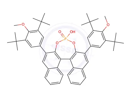 Chemical structure of (11bR)-2,6-Bis[3,5-bis(1,1-dimethylethyl)-4-methoxyphenyl]-4-hydroxy-4-oxide-dinaphtho[2,1-d:1',2'-f][1,3,2]dioxaphosphepin