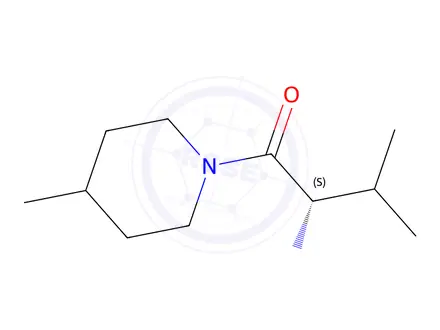 Chemical structure of (S)-2-amino-3-methyl-1-(4-methylpiperidin-1-yl)butan-1-one