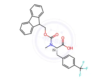 Chemical structure of Fmoc-N-Me-(4-CF3)-Phe-OH