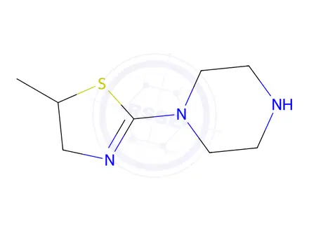 Chemical structure of 1-(5-Methyl-4,5-dihydro-1,3-thiazol-2-yl)piperazine