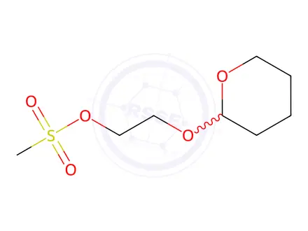 Chemical structure of Ethanol, 2-[(tetrahydro-2H-pyran-2-yl)oxy]-, 1-methanesulfonate