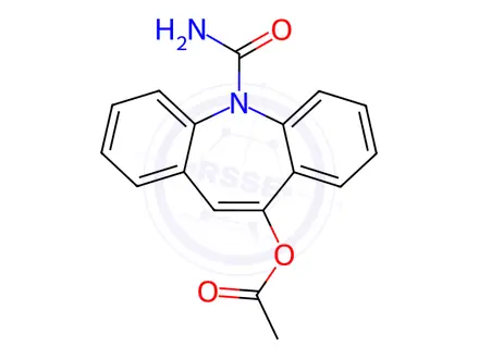 Chemical structure of 10-Acetoxy-5H-dibenz[b,f]azepine-5-carboxamide