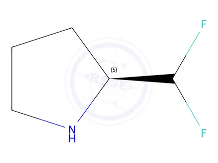 Chemical structure of (2S)-2-(Difluoromethyl)pyrrolidine