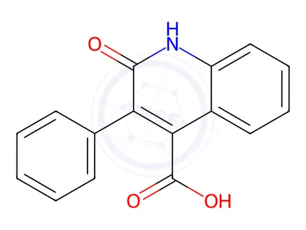 Chemical structure of 2-Oxo-3-phenyl-1,2-dihydroquinoline-4-carboxylic acid
