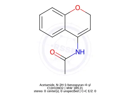 Chemical structure of Acetamide, N-2H-1-benzopyran-4-yl-