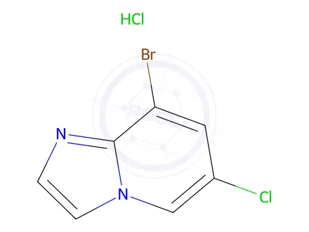 Chemical structure of 8-Bromo-6-chloroimidazo[1,2-a]pyridine hydrochloride