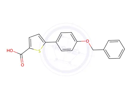 Chemical structure of 5-[4-(Benzyloxy)phenyl]-2-thiophenecarboxylic acid