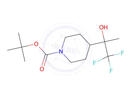 Chemical structure of tert-butyl 4-(1,1,1-trifluoro-2-hydroxypropan-2-yl)piperidine-1-carboxylate