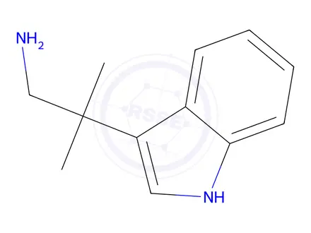 Chemical structure of 2-(1H-indol-3-yl)-2-methylpropan-1-amine