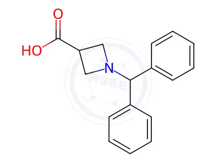 Chemical structure of 1-Benzhydrylazetidine-3-carboxylic Acid