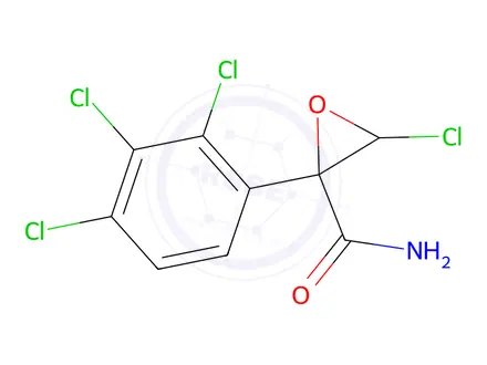 Chemical structure of 3-Chloro-2-(2,3,4-trichlorophenyl)oxirane-2-carboxamide