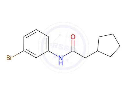 Chemical structure of n-(3-Bromophenyl)-2-cyclopentylacetamide