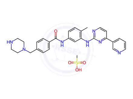 Chemical structure of Imatinib EP Impurity C (Mesylate Salt)