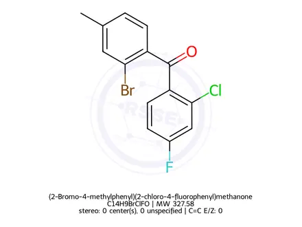 Chemical structure of (2-Bromo-4-methylphenyl)(2-chloro-4-fluorophenyl)methanone