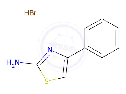 Chemical structure of 4-phenylthiazol-2-amine monohydrobromide