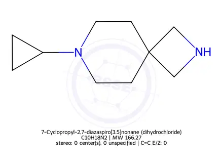 Chemical structure of 7-Cyclopropyl-2,7-diazaspiro[3.5]nonane