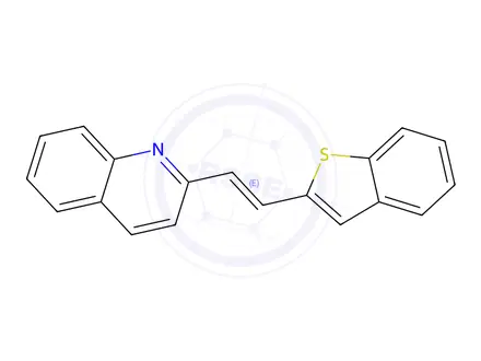 Chemical structure of 2-(2-(Benzo[b]thiophen-2-yl)vinyl)quinoline
