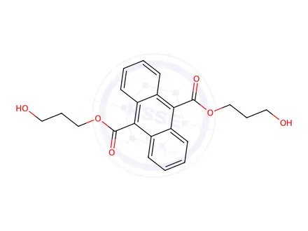 Chemical structure of Bis(3-hydroxypropyl) anthracene-9,10-dicarboxylate