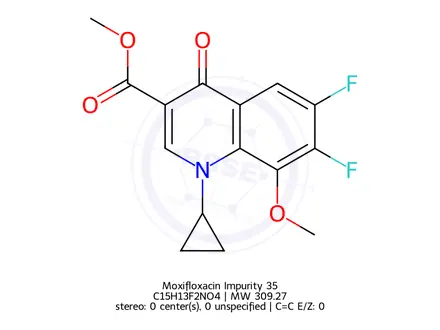 Chemical structure of Moxifloxacin Impurity 35