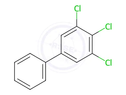 Chemical structure of 3,4,5-Trichlorobiphenyl