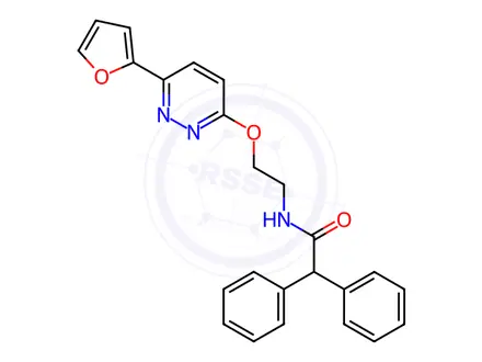 Chemical structure of N-(2-((6-(Furan-2-yl)pyridazin-3-yl)oxy)ethyl)-2,2-diphenylacetamide