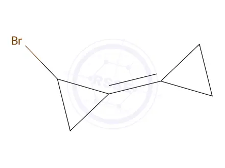 Chemical structure of Cyclopropane, bromocyclopropylidene-(9CI)