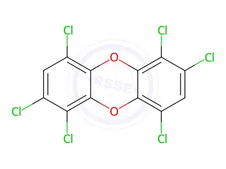 Chemical structure of 1,2,4,6,7,9-Hexachlorodibenzo-p-dioxin