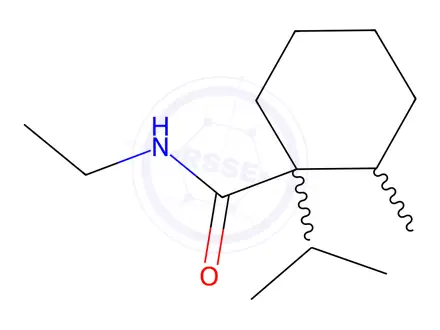 Chemical structure of N-ethyl-1-isopropyl-2-methylcyclohexanecarboxamide