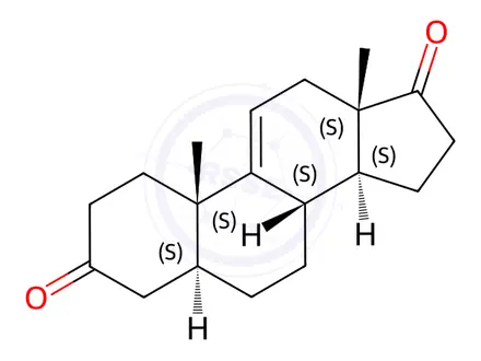 Chemical structure of (5α)-Androst-9(11)-ene-3,17-dione