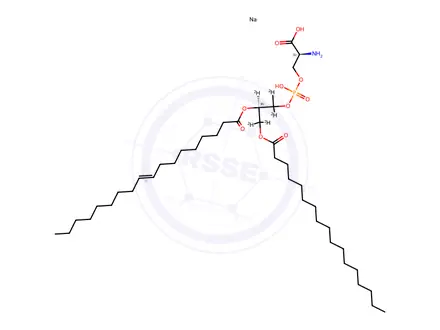 Chemical structure of 17:0-18:1 PS-d5