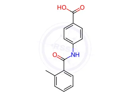 Chemical structure of 4-[(2-methylbenzoyl)amino]benzoic acid