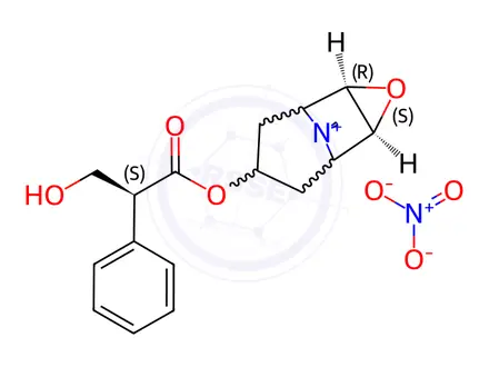 Chemical structure of (-)Scopolamine Methylnitrate