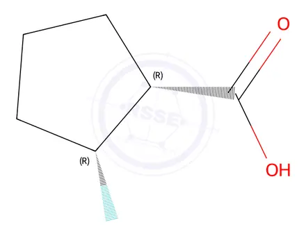 Chemical structure of (1R,2R)-2-fluorocyclopentane-1-carboxylic acid