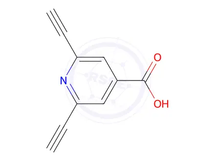 Chemical structure of 2,6-Diethynylisonicotinic acid