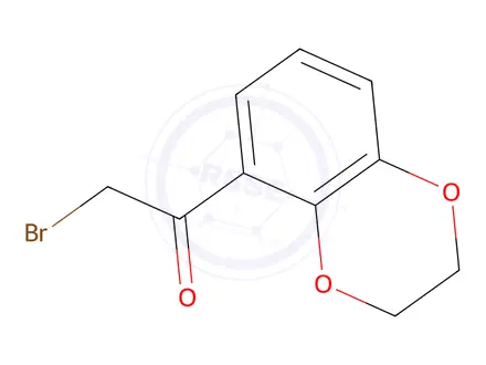 Chemical structure of 2-Bromo-1-(2,3-dihydrobenzo[b][1,4]dioxin-5-yl)ethan-1-one