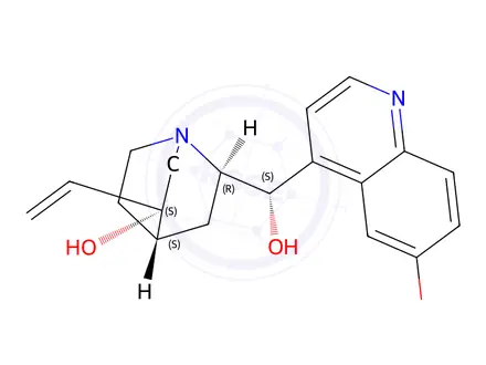 Chemical structure of Quinine Impurity 3 ((3S)-3-Hydroxy Quinidine)