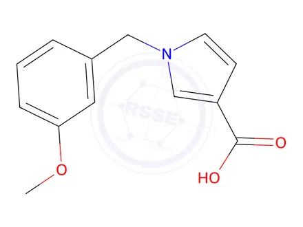 Chemical structure of 1-[(3-methoxyphenyl)methyl]-1h-pyrrole-3-carboxylic acid