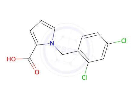 Chemical structure of 1-[(2,4-Dichlorophenyl)Methyl]-1h-Pyrrole-2-Carboxylic Acid