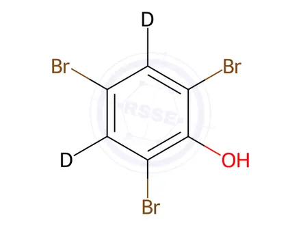 Chemical structure of 2,4,6-Tribromophenol-3,5-d2