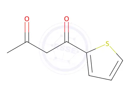 Chemical structure of 1-(2-thienyl)butane-1,3-dione