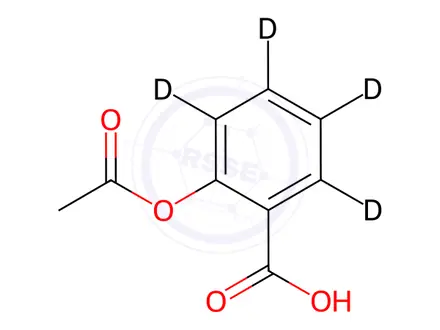 Chemical structure of Acetylsalicylic Acid-d4 (Aspirin-d4)