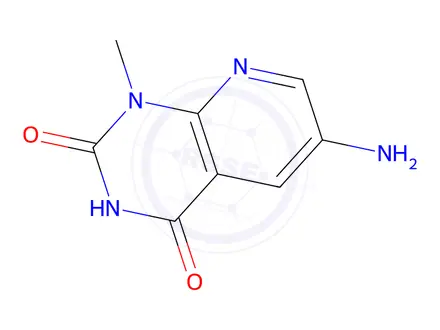 Chemical structure of 6-amino-1-methyl-1H,2H,3H,4H-pyrido[2,3-d]pyrimidine-2,4-dione