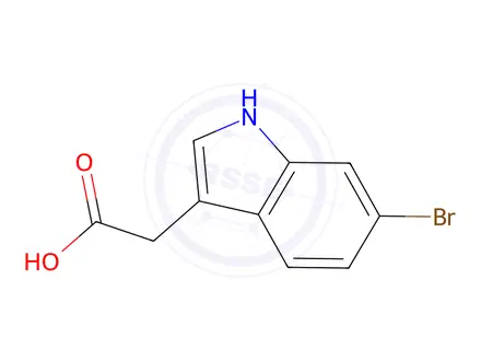 Chemical structure of 2-(6-Bromo-1H-indol-3-yl)acetic Acid